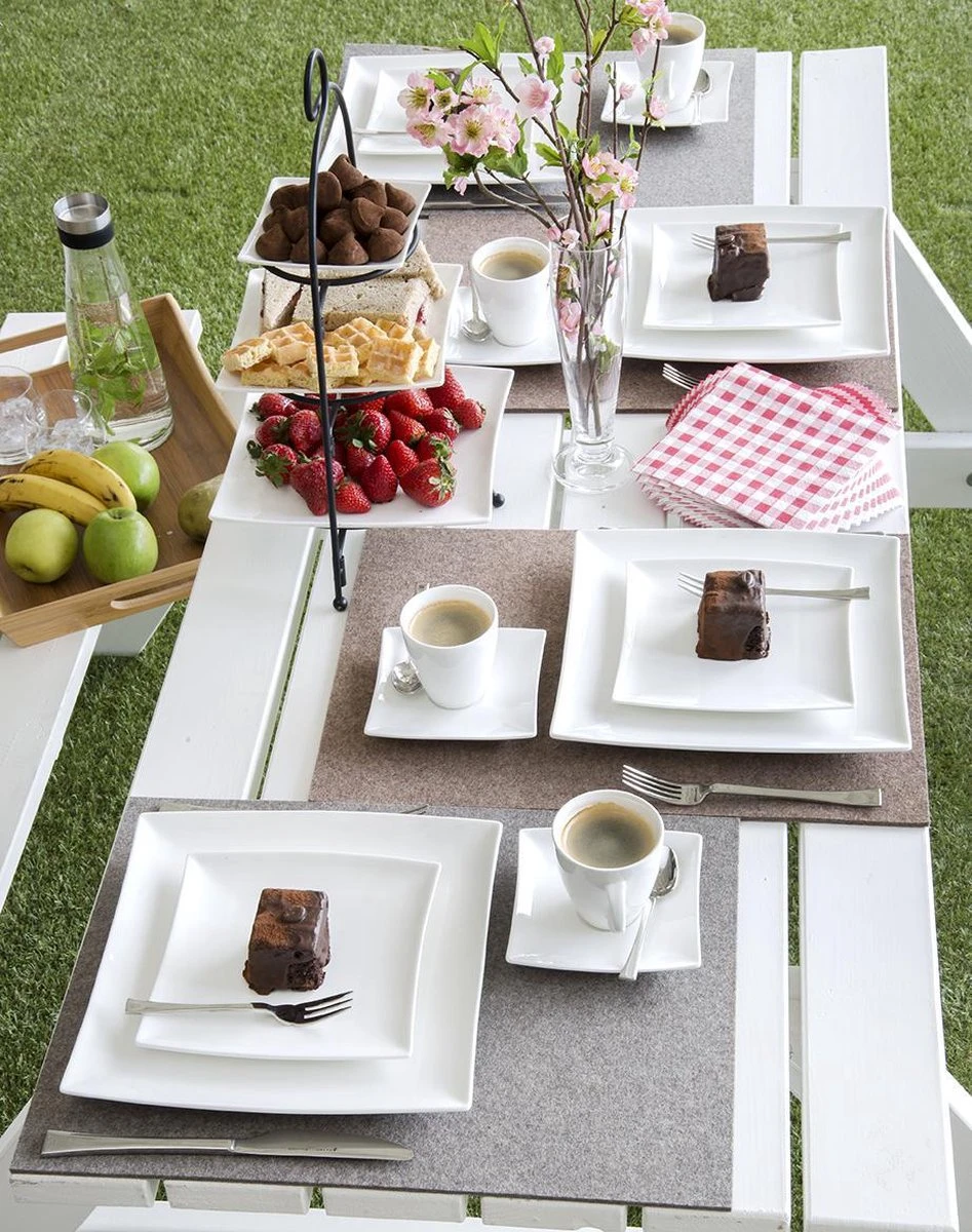 Maxwell & Williams East Meets West Serviesset - 6 Personen- 30 Delig - Wit 9 Maxwell & Williams East Meets West Serviesset - 6 Personen- 30 Delig - Wit - Afbeelding 9