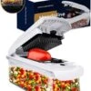 Groentesnijder 13 Delig Mandoline - Slicer Dicer Frietsnijder - Mandoline Keukensnijder Uiensnijder Met Ovenschaal - Kitchen Royal®