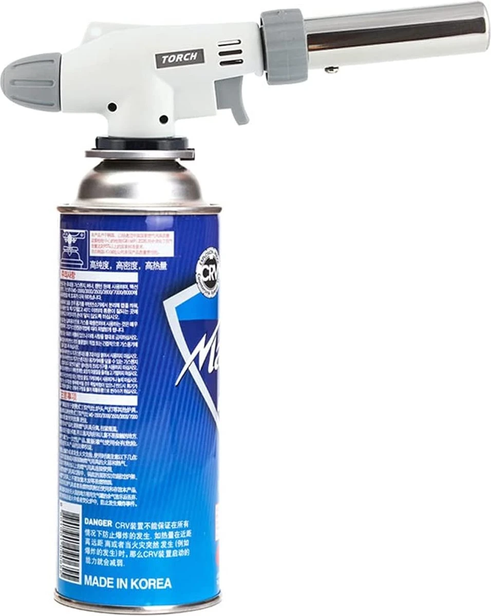 Gift Land® Crème-Brûlée Gasbrander -barbecue Starter - Soldeerbrander + 4 Butaan Gasflesjes - Voordeelverpakking 4 Gift Land® Crème-Brûlée Gasbrander -barbecue Starter - Soldeerbrander + 4 Butaan Gasflesjes - Voordeelverpakking - Afbeelding 4