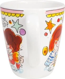 Blond Amsterdam Even Bijkletsen Mok 350 Ml - Roze Rand -Kookgerei Koning Verkoop 979x1200