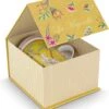 Pip Studio La Majorelle Yellow - Theeset - Porselein - Mok + Theezeef + Theetip - Porselein - 350ml - Geel Servies - Pasen - Konijn