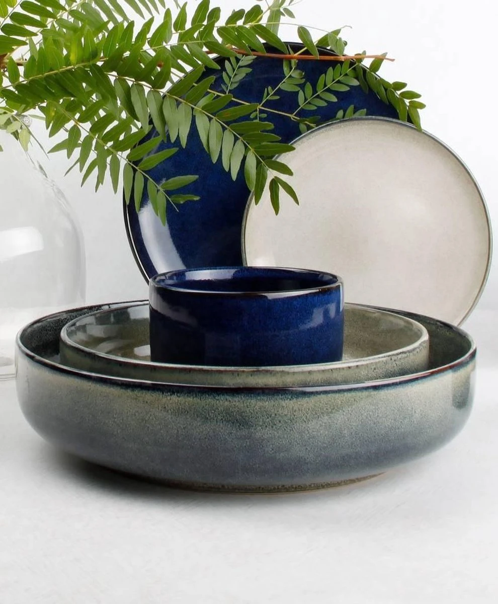 S&P MERIDIAN Diep Bord Ø 17,5cm Grijsgroen (set/4) 3 S&P MERIDIAN Diep Bord Ø 17,5cm Grijsgroen (set/4) - Afbeelding 3