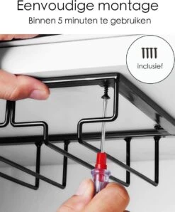 Merkloos Ophangrek Wijnglazen - Zwart - 18 Glazen - 6 Rijen - Wijnglazenhouder 10 Merkloos Ophangrek Wijnglazen - Zwart - 18 Glazen - 6 Rijen - Wijnglazenhouder -Kookgerei Koning Verkoop 994x1200 7