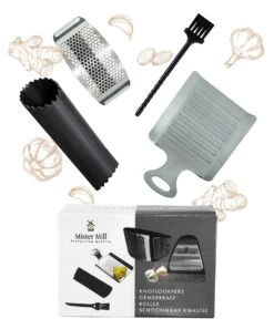 Mister Mill Knoflookpers Gemberrasp Set - Lookpers - Knoflook Pers - Gemberpers - Knoflooksnijder - Knoflookpeller - Garlic Press -Kookgerei Koning Verkoop 999x1200 6